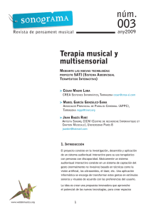 Terapia musical y multisensorial