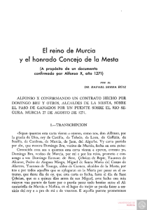 El reino de Murcia y el honrado Concejo de la Mesta