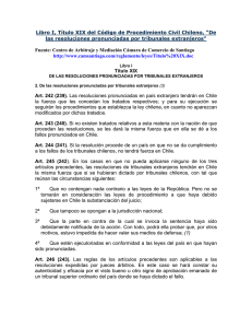 Libro I, Título XIX del Código de Procedimiento Civil Chileno