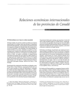 Relaciones económicas internacionales de las provincias de Canadá
