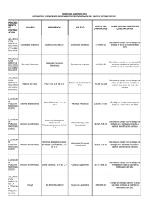 miento de contrat acion. usuario proveedor objeto monto del contrato