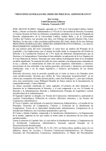 "Principios generales del derecho procesal administrativo".