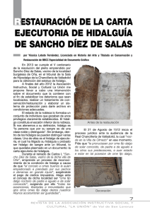 restauración de la carta ejecutoria de hidalguía de sancho díez de