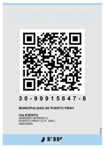 30-99915847-8 municipalidad de puerto piray iva exento