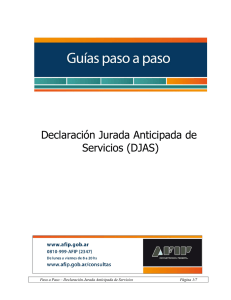 Declaración Jurada Anticipada de Servicios (DJAS)