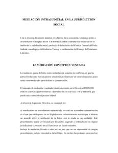 Mediación Intrajudicial en la Jurisdicción Social (22-02-10)