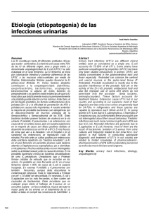 Etiología (etiopatogenia) de las infecciones urinarias