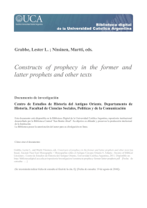Constructs of prophecy in the former and latter