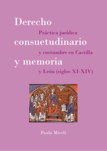 Derecho consuetudinario y memoria - e