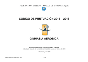 código de puntuación 2013 – 2016 gimnasia aerobica