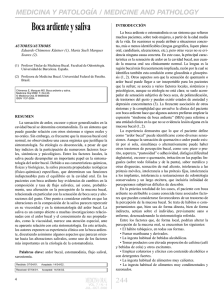 Boca ardiente y saliva - Med Oral Patol Oral Cir Bucal