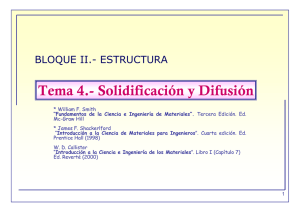 Tema 4.- Solidificación y Difusión