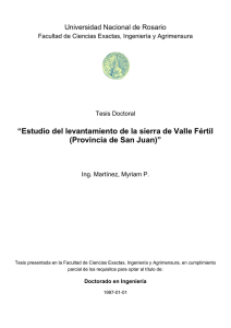 “Estudio del levantamiento de la sierra de Valle Fértil (Provincia de