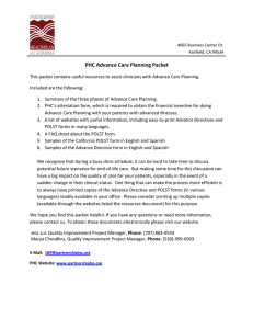 PHC Advance Care Planning Packet