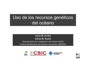 Uso de los recursos genéticos del océano