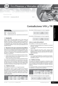 VII Contradicciones VAN y TIR