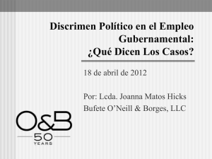 Discrimen Político en el Empleo Gubernamental