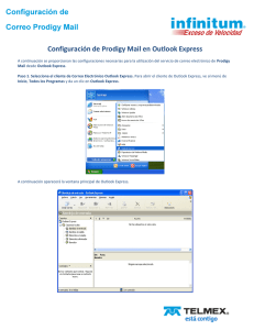 Configuración de Prodigy Mail en Outlook Express