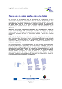 Regulación sobre protección de datos