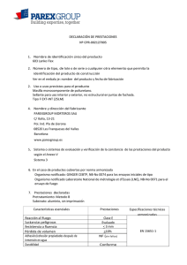 DECLARACIÓN DE PRESTACIONES Nº CPR-002127005 1