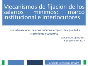 Mecanismos de fijación de los salarios mínimos: marco institucional