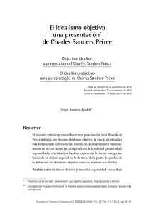 El idealismo objetivo una presentación*1 de Charles Sanders Peirce
