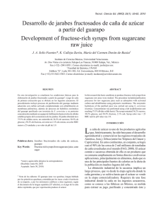 Desarrollo de jarabes fructosados de caña de azúcar a partir del