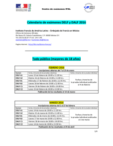Calendario de exámenes DELF y DALF IFAL 2016