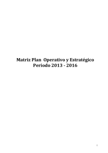 Matriz del Plan Estratégico - Instituto Nacional de la Vivienda