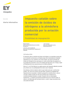 Alerta Informativa: Impuesto catalán sobre la emisión de óxidos de