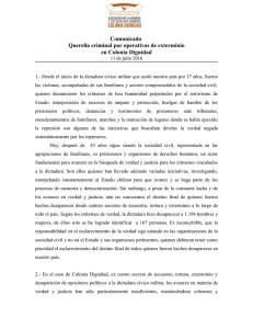 Comunicado Querella criminal por operativos de exterminio en