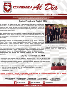 Orden Fray Luca Pacioli 2014 - Colegio de Contadores Públicos del