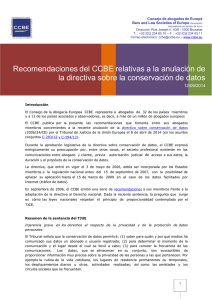 Recomendaciones del CCBE relativas a la anulación de la directiva