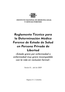 Reglamento técnico para la determinación médico forense de