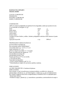 HAEMACCEL-FEPARVI Solución coloidal CALCIO, CLORURO DE