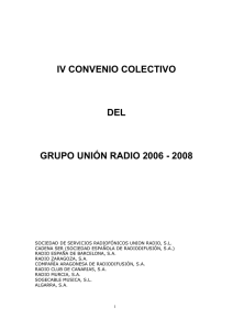 IV CONVENIO COLECTIVO DEL GRUPO UNIÓN RADIO 2006