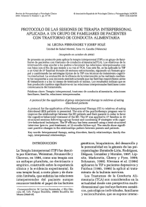 Protocolo de las Sesiones de Terapia Interpersonal