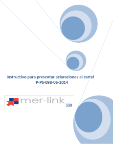 p-ps-098-06-2014 presentar aclaraciones al cartel - Mer-Link