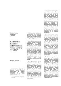 La Política Exterior del Presidente César Gaviria Trujillo*