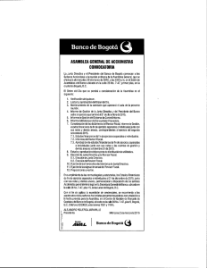 Page 1 Banco de Bogotá ASAMIBLEA GENERAL DE