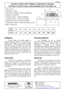 instructions for torque limiters 3.0 series instrucciones para