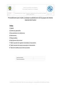 P-CUD-08. Procedimiento para medir y analizar la satisfacción de