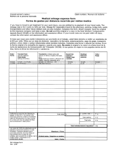 Medical mileage expense form Forma de gastos por