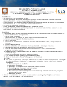 convocatoria para intercambio nacional e internacional e