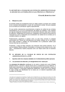 La revisión de la nulidad de los contratos administrativos