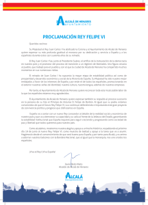 proclamación rey felipe vi - Ayuntamiento de Alcala de Henares