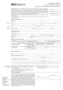 Declaraci&oacute;n de Siniestro del Contratante