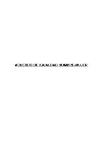 ACUERDO DE IGUALDAD HOMBRE-MUJER
