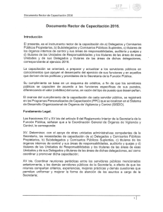 Documento Rector de Capacitación 2016.