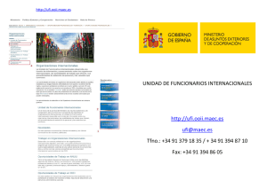 UNIDAD DE FUNCIONARIOS INTERNACIONALES http://ufi.ooii